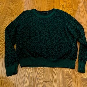 Women’s Bananna Republic Sparkling Green Leopard Print Sweater